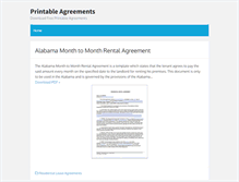 Tablet Screenshot of printableagreements.com